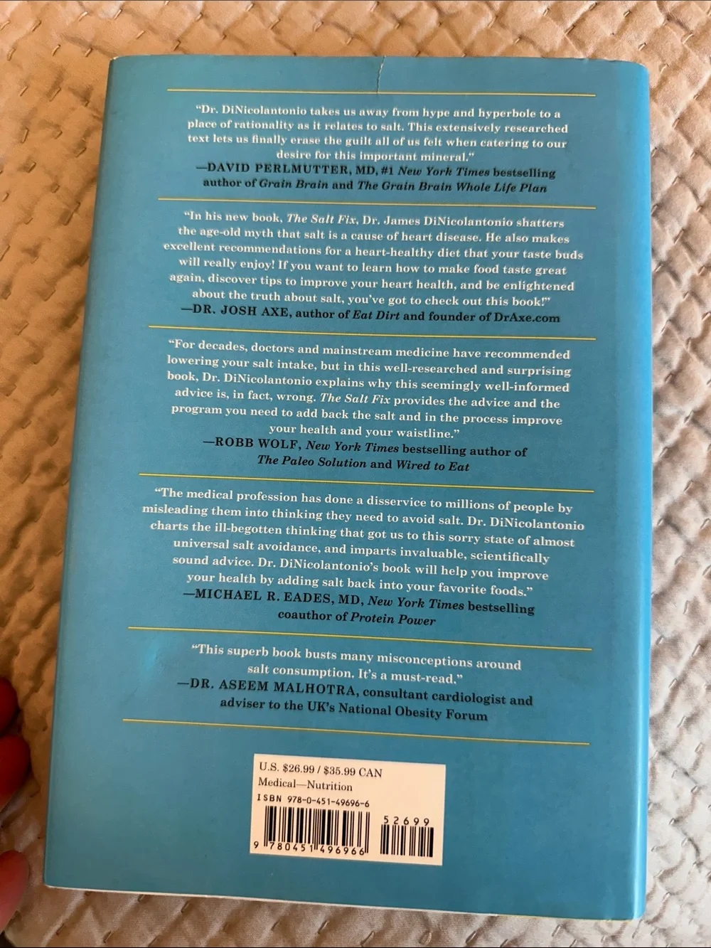 The Salt Fix by Dr. James DiNicolantonio - Blue Cover